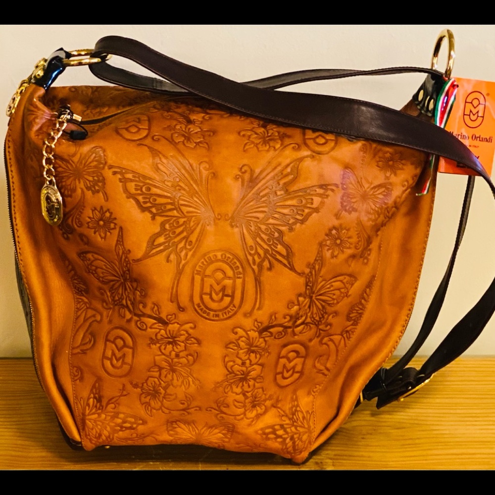 NWT Marino Orlando Leather Handbag